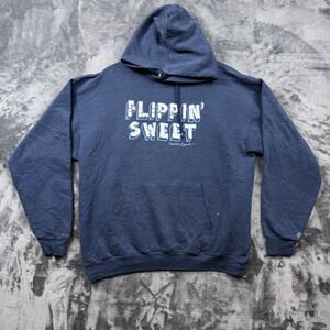 Napoleon Dynamite Hoodie Mens Large Blue Flippin Sweet Graphic 2005 Movie Y2K